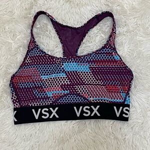 Victoria's Secret Geometric Sports Bra - Purple and Blue